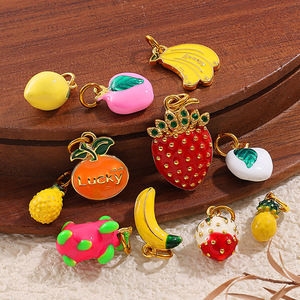 จี้รูปผลไม้สแตนเลสสตีล อุปกรณ์เสริมสำหรับทำเครื่องประดับ DIY ชุดจี้ของขวัญสำหรับทุกเพศ - Product Image 3