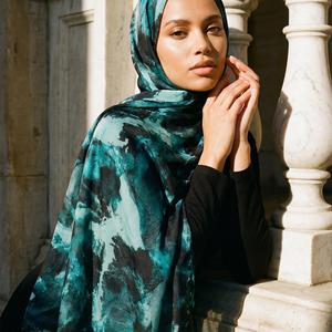 2026 Trendy 4-Season Muslim <b>Print</b> Modal Hijab Custom Logo Customizable Soft Breathable Elegant <b>Islamic</b> Lightweight - Product Image 1