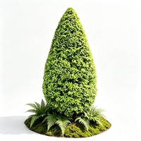 Arbre artificiel en buis, feuillage vert dense, plante ornementale pour la décoration de villas, cours, hôtels et paysages extérieurs