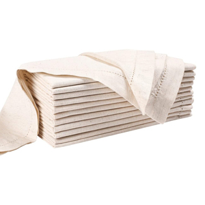 Serviettes en lin 100% élégantes et durables en tissu pêche de haute qualité pour les mariages d'événements de restaurant-Fabriqué à partir de tissu de coton - Product Image 2