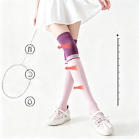 Chaussettes de compression professionnelles personnalisées pour femmes, tricotées, absorbant la transpiration, pour l'été, le fitness et la corde à sauter (vente en gros)