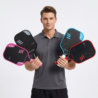 Raquette de pickleball en fibre de carbone brute T700 conforme aux normes USAPA, noyau en nid d'abeille de 16 mm, raquette de pickleball professionnelle avec logo personnalisé OEM