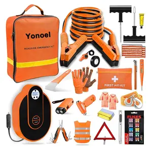 Kit de seguridad para coche, conjunto de emergencia para coche, kit de Asistencia en carretera, botiquín de primeros auxilios para coche para camión de viaje