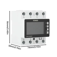 KWS-306L Bersertifikasi CE WIFI Pengukur Energi Listrik DIN Rail 3 Fasa 4 Kabel Tegangan AC 85-290V Ampere Watt Kwh Meter Layar Warna H09