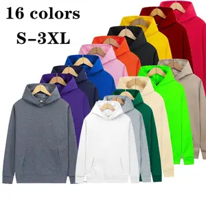 High Quality Custom Logo Printing 230 GSM 100% Polyester Fleece Blank Loose Style Casual Plus Size Men's Hoodies