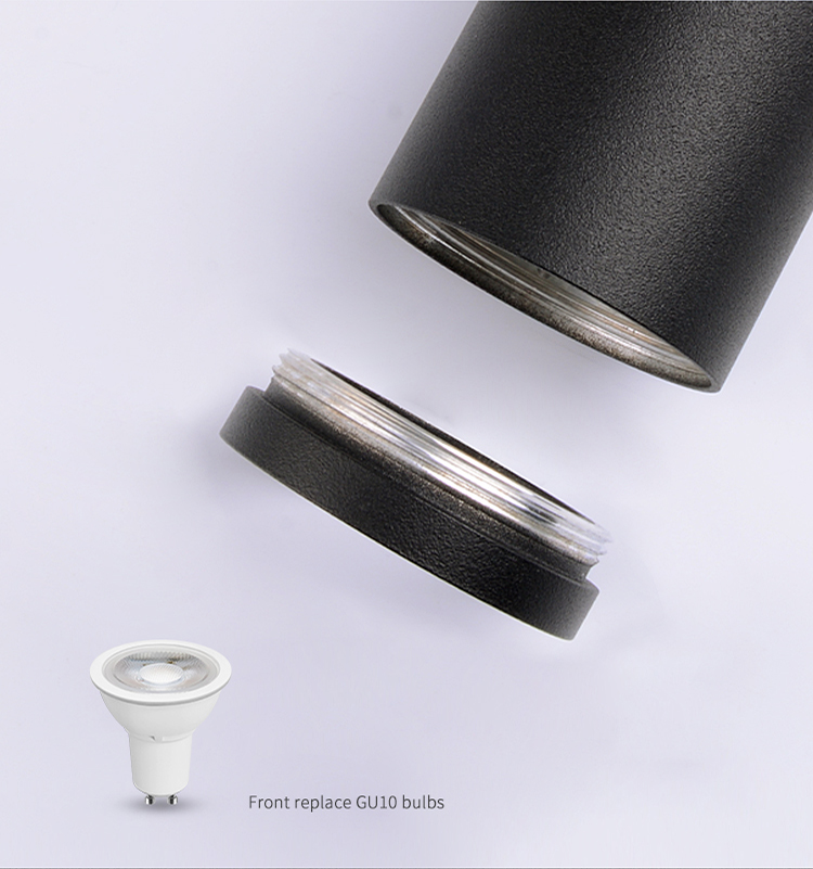 Pure Aluminium Spotlight Adjustable Surface Mounted Track Light Gu10