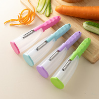 Boîte de rangement multifonctionnelle en plastique d'acier inoxydable Accessoires de cuisine Éplucheur de pommes de terre de fruits de melon Légumes ménagers
