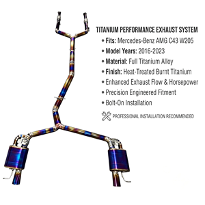 Vortex Exotic Gradient Ti Header-<b>Back</b> Setup For Mercedes-Benz AMG C43 W205 2016-2023 Tuning - Product Image 1