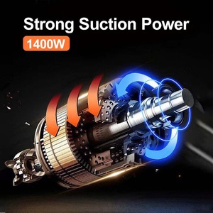 Winning Star UK & EU Standard 1400W High-Power Black Rod Type <b>Handheld</b> Wet & Dry Canister <b>Vacuum</b> Cleaner 70dB - Product Image 3