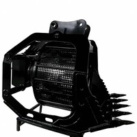 Tamiseur rotatif à godets de 20 tonnes pour la séparation du sol et du compost, entraînement hydraulique, patins anti-usure noirs