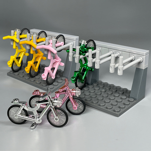 Accesorios de Bloques de Construcción para Bicicletas Electrochapados, Conjuntos de Bloques de Construcción para Bicicletas Compatibles con Mini Figuras de Acción, Juguetes de Plástico Personalizados - Product Image 1
