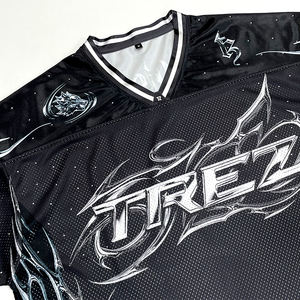 Maillot de football américain surdimensionné personnalisé en polyester, imprimé, en mesh respirant, pour jeunes sportifs - Product Image 3