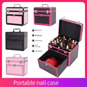 High Quality Atmospheric 35 Color Aluminum Alloy Nail Box