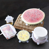 14 pièces couvercles alimentaires extensibles en Silicone réutilisables pour aliments/bols/récipients/bocaux, micro-ondes et lave-vaisselle