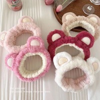 Serre-tête en forme d'ours en peluche pour femmes, style japonais et coréen, accessoires et bandeaux pour cheveux faits à la main