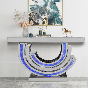<span class=keywords><strong>Table</strong></span> console en meubles miroir de <span class=keywords><strong>haute</strong></span> qualité avec miroir mural décoratif 3D en verre - Product Image 6