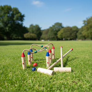 Jeu de <span class=keywords><strong>croquet</strong></span> en bois de dessin animé pour pelouse, jardin, jeu de plein air pour enfants et divertissement familial - Product Image 6