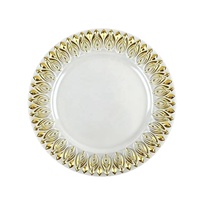 Assiette de Présentation Ronde de 13 Pouces Personnalisée en Gros pour Usine, Assiette de Dîner en Plastique Écologique pour Mariage, Fête, Table et Décoration Intérieure