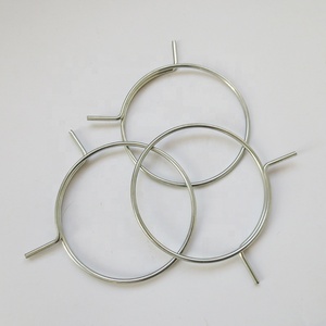 Grande pince à ressort personnalisée en fil d'acier à simple bobine à <span class=keywords><strong>double</strong></span> <span class=keywords><strong>oreille</strong></span> pince à <span class=keywords><strong>double</strong></span> anneau en acier inoxydable 304 - Product Image 6