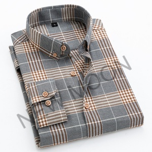Camisa Oxford de Manga Larga Personalizada para Hombre, Diseño a Cuadros Informal, Adecuada para el Trabajo, Estilo Occidental para Jóvenes, Adultos y Tallas Grandes - Product Image 2