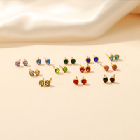 Vente en gros de 12 couleurs de composants pour la fabrication de bijoux, accessoires, boucles d'oreilles, pierres de naissance, porte-bonheur, connecteur, zircon, pendentif en serti