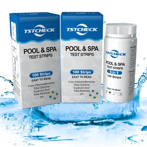 zwembad水测试条5in1游泳piscina池测试条热水浴缸水疗水质测试套件