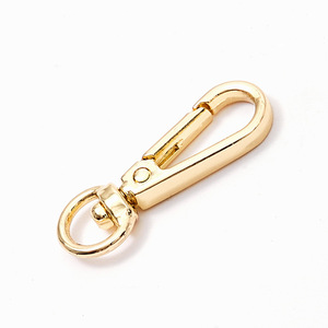 <b>Car</b> Keychain Zinc Alloy Light Gold Plating Metal Dog <b>Clip</b> Home Use - Product Image 2