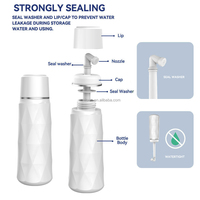 Bidet de voyage 600 ml pour soins post-partum, pulvérisateur de toilette, bouteille de bidet Shattaf avec réservoir d'eau et couvercle anti-poussière, utilisation personnalisée, fabrication OEM