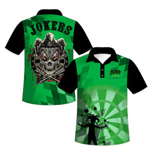 Abbigliamento sportivo personalizzato Club Shirt donna abbigliamento sportivo stampato t-Shirt commercio personalizzato sublimazione <span class=keywords><strong>Polo</strong></span> freccette camicie Indoor - Product Image 6