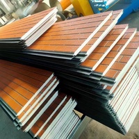 Panneau de mousse de polyuréthane en acier coloré double face Panneau sculpté en métal brique Panneaux sandwich en mousse de PU pour la décoration murale de bâtiments