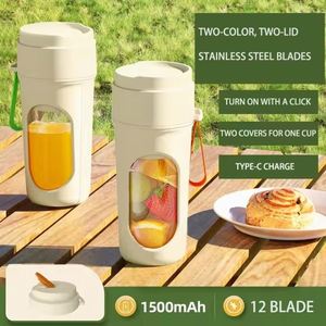 Mixeur portable domestique le plus vendu, avec bouteille en plastique de qualité alimentaire, pour fruits et légumes, extracteur de jus à mastication - Product Image 2