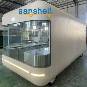 Mobiler Fast-Food-Truck für Street Coffee Crepes Hamburger Pizzas-Isolierter mobiler Lebensmittel anhänger zum Verkauf - Product Image 3