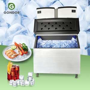 Machine à glaçons professionnelle robuste de 1500 kg, production de 270 kg de glace, pour bar, distributeur, fabrication de glaçons en cubes, prix compétitif - Product Image 1