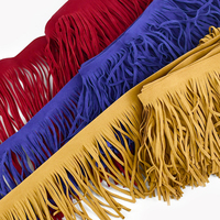 Meetee TF005 3mm 10/15/20/25/30cm Accessoires de vêtement Garniture en daim coloré Gland à la main Costume en cuir Frange