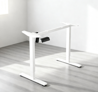 Cadre de bureau debout moderne et économique en métal, à double moteur, réglable en hauteur électriquement, ergonomique pour le bureau