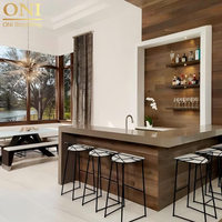 ONI Shopfitting rak anggur kayu antik furnitur Bar komersial meja Bar Mini desain etalase anggur elegan