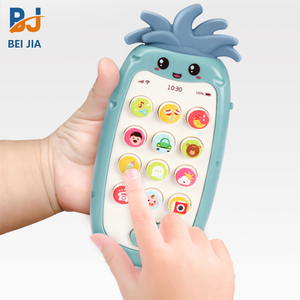 Ananas lumineux bébé téléphone portable jouets 1-2 ans téléphone portable <span class=keywords><strong>jouet</strong></span> avec musique matière plastique 6-12 mois jouer téléphone - Product Image 4