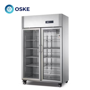 Congélateur vertical commercial en acier inoxydable, équipement de réfrigération à refroidissement direct et par air - Product Image 2
