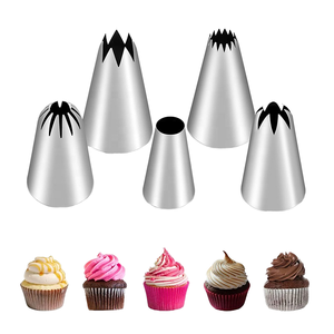 <span class=keywords><strong>Big</strong></span> 304 Puntas de tubería de acero inoxidable Easy DIY Boquilla de decoración de pasteles para hornear Juego de glaseado Incluye bolsa para fiestas Eventos - Product Image 4