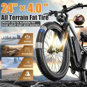 Bicicleta de Neumáticos Anchos de 24 Pulgadas para 26 Vehículos, Velocidad de 37 mph - Product Image 4