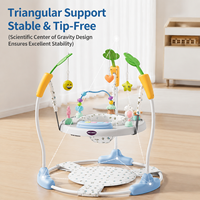 Jumper d'intérieur multifonctionnel en plastique personnalisable avec table d'activités et jouets musicaux pour bébés de 10 à 24 mois