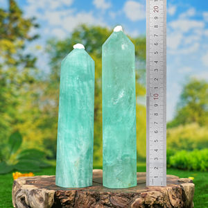 Cristaux d'énergie naturels en gros, pointe <span class=keywords><strong>de</strong></span> cristal <span class=keywords><strong>de</strong></span> quartz sculpté, pierre précieuse, <span class=keywords><strong>tour</strong></span> <span class=keywords><strong>de</strong></span> fluorite verte pour la guérison - Product Image 3