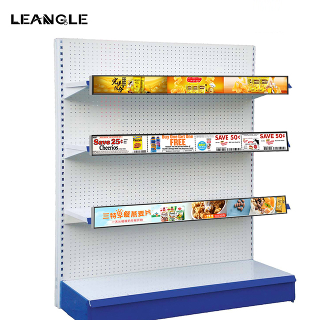 OEM Size Banner Supermarket Stretched bar Lcd Display ultra Wide Shelf Edge Advertising Player Screen Monitor Digital Signage