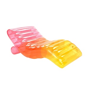 เก้าอี้พับได้สำหรับสระว่ายน้ำกลางแจ้ง เก้าอี้เป่าลม PVC เก้าอี้ลอยน้ำ เก้าอี้นั่งเล่นแบบเปลญวนในน้ำ - Product Image 3