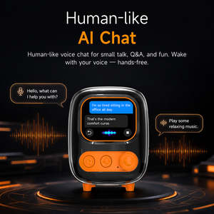 Haut-parleur intelligent IA OEM, <span class=keywords><strong>assistant</strong></span> vocal de bureau <span class=keywords><strong>avec</strong></span> Bluetooth 5.3, écran tactile, couleur personnalisée pour cadeau d'entreprise promotionnel - Product Image 2