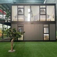 Maison extensible à double aile de 2 étages, 10' x 20', villa préfabriquée moderne avec salle de bain et cuisine, assemblage rapide en 30 minutes, livrée en kit.