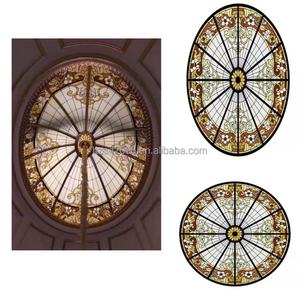 Iluminación de Techo de Cristal Estilo Europeo Personalizada, Tipo Tiffany Skyline, para Salones y Vestíbulos - Product Image 2