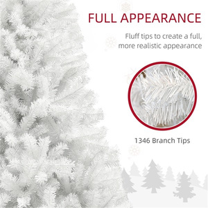 Árbol de Navidad Artificial de 9 Pies con Base Metálica, Ecológico, Decoración Navideña para Interiores, Árbol Blanco para Exhibición en Centros Comerciales - Product Image 6