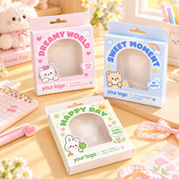 Boîte d'emballage personnalisée pour fenêtre, idéale pour l'impression d'articles de toilette, de pinces à cheveux, de pièces de nail art et de boîtes à cils en papier