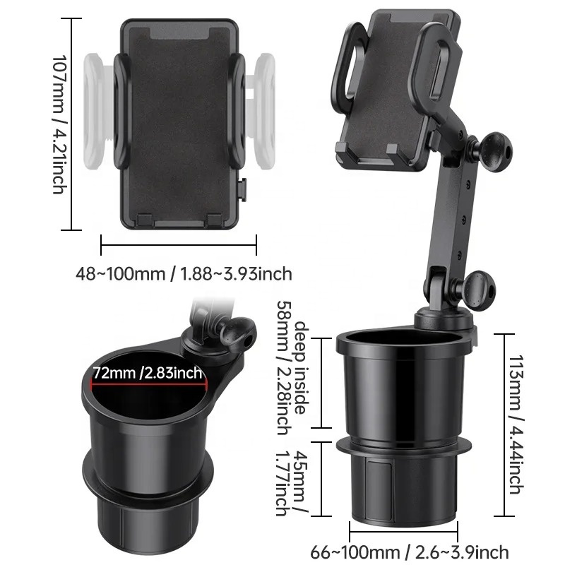 AC Schnitzer X6 E71 (08-14) 2-in-1 Plastic Car Phone Stand Cup Holder | 360 Adjustable Angle | Box P